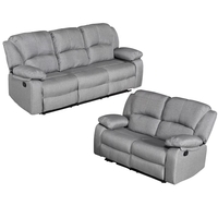 ספה 3+2 ריקליינר מבד אריג רחיץ דוחה כתמים דגם יוניברס אפור