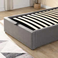 מיטת יחיד לילדים ונוער עם ארגז מצעים 90×190 דגם סרה SERRA אפור