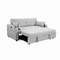 ספה דו-מושבית נפתחת למיטה זוגית דגם פצ’רטי PACERTI אפור בהיר