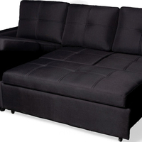 ספה פינתית עם ארגז מצעים דגם מודנה Modena שחור