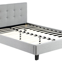 מיטה זוגית מרופדת למזרן 160×200 דגם פנטזי אפור