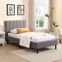 מיטה רוחב וחצי מרופדת 120*190 דגם מרטה MARTA אפור