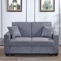 ספה 3+2 כולל ארגז אחסון נפתח למיטה דגם נפטון אפור