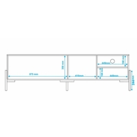 מזנון טלוויזיה ברוחב 185 דגם מרטין MARTIN לבן