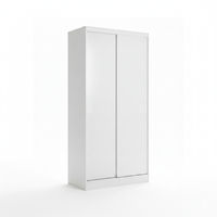 ארון הזזה 2 דלתות 100×220 דגם מיאמי Miami לבן | מבית WOODY