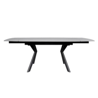 שולחן אוכל אבן קרמית נפתח דגם גפן 140 לבן