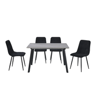 פינת אוכל נפתחת כולל ו-4 כסאות מרופדים דגם רומי אפור-שירה