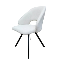 כיסא פינת אוכל איכותי מבד בוקלה רחיץ ודוחה כתמים דגם פרינס קרם