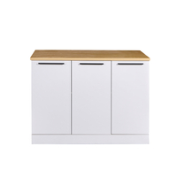 אי למטבח משולב שולחן בר דגם לורן Loren Door לבן משולב עץ | מבית WOODY