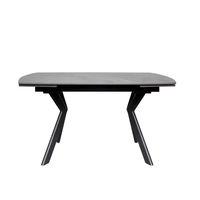 שולחן אוכל אבן קרמית נפתח דגם גפן 140 אפור