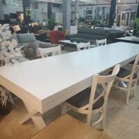 שולחן פינת אוכל נפתח לרוחב 3.5 דגם שנגחאי לבן