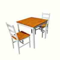 פינת אוכל מעוצבת מעץ מלא כולל זוג כסאות דגם ליז