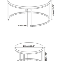 סט שולחנות קפה דגם מוניק