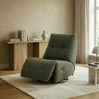 כורסת טלוויזיה מסתובבת עם מנגנון נדנוד והדום נשלף דגם ליאור ירוק