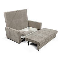 ספה נפתחת למיטה זוגית עם ארגז מצעים דגם דומוס DOMUS בז'