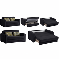 ספה דו-מושבית נפתחת למיטה זוגית עם ארגז מצעים דגם דומו DOMO ירוק