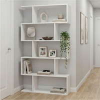 ספריה כוורת זיגזג ברוחב 90 בעיצוב מודרני דגם ורד לבן