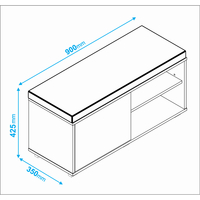 שידת נעליים עם מושב דגם רוזליה ROZALIA