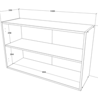 ארון שירות עליון למטבח ברוחב 1 מטר דגם סיני