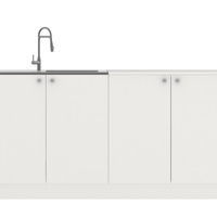 ארון מטבח מודרני ברוחב 1.6 כולל כיור נירוסטה דגם סיגלית