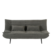 ספת אירוח מעוצבת נפתחת למיטה וחצי דגם הופמן HOFFMAN אפור כהה