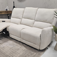 ספה עם ריקליינרים חשמליים דגם גנובה Genova-3 אפור בהיר