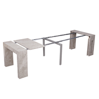 קונסולה נפתחת לפינת אוכל 3 מטר דגם הרמס Hermes אפור שיש | מבית WOODY