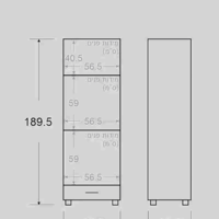 ארון בילט אין לשני תנורים דגם ליאור 412 מבית יראון YIRON - תוצרת ישראל