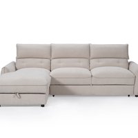 מערכת ישיבה פינתית נפתחת למיטה דגם ולנטיין בז'