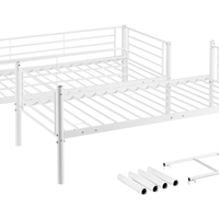 מיטת קומותיים ממתכת דגם דואט Duet לבן