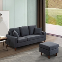 מערכת ישיבה פינתית קומפקטית ומודולארית דגם אורבן URBAN אפור כהה