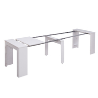 קונסולה נפתחת לפינת אוכל 3 מטר דגם זאוס Zeus לבן | מבית WOODY