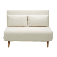 ספה ברוחב 120 נפתחת למיטה מרופדת בד רחיץ דגם נינט קרם