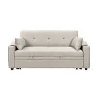 ספה דו-מושבית נפתחת למיטה זוגית דגם פצ’רטי PACERTI חום בהיר (בז')