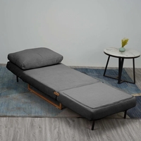 כורסא ברוחב 80 נפתחת למיטה מרופדת בד רחיץ דגם לילך אפור