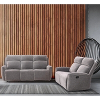 מערכת ישיבה 3+2 מבד עם 4 הדומים נשלפים דגם פיראוס אפור