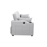 ספה דו-מושבית נפתחת למיטה זוגית דגם פצ’רטי PACERTI אפור בהיר