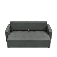 ספה מעוצבת נפתחת למיטה זוגית עם ארגז מצעים דגם ספידי אפור