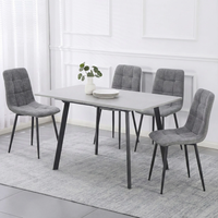 פינת אוכל נפתחת כולל ו-4 כסאות מרופדים דגם רומי אפור-שירה