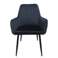 זוג כורסאות מעוצבות מקטיפה דגם פנדה שחור