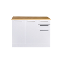 אי למטבח משולב שולחן בר דגם לורן Loren Duo לבן משולב עץ | מבית WOODY