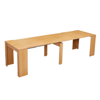 קונסולה נפתחת לפינת אוכל 3 מטר דגם זאוס Zeus עץ טבעי | מבית WOODY