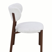 זוג כסאות לפינת אוכל מרופדים בד רחיץ דגם דורי רגל אגוז