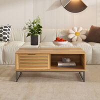 שולחן סלון בגוון אלון דגם פלאשינג FLUSHING