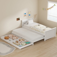 מיטת ילדים מעץ מלא כולל מיטת חבר מגירות אחסון ו 2 מזרנים דגם סמיילי