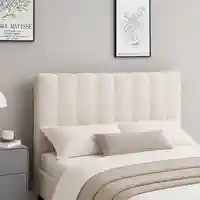 מיטה וחצי למזרן 120×190 מרופדת עם ראש מיטה מעוצב דגם נעמה קרם