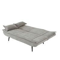 ספת אירוח מעוצבת נפתחת למיטה וחצי דגם הופמן HOFFMAN אפור בהיר