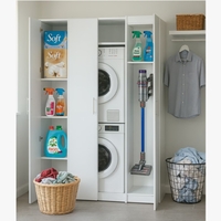 ארון שירות 4 דלתות למכונת כביסה ולמייבש דגם נדב 414 מבית יראון YIRON - תוצרת ישראל