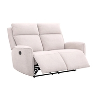 ספה דו מושבית מבד עם 2 הדומים נשלפים דגם פיראוס אופווייט