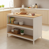 אי למטבח משולב שולחן בר דגם עדן Eden לבן משולב עץ | מבית WOODY